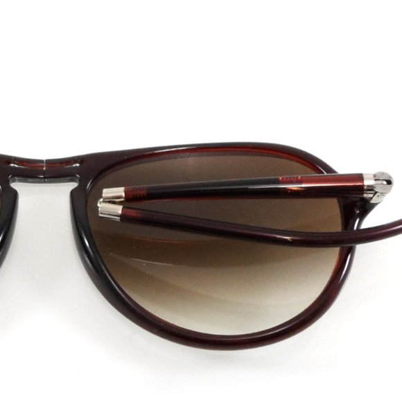 🎁FATHERS DAY ERMENEGILDO ZEGNA Foldable Aviator Gradient Brown Lens Sunglasses - Picture 8 of 16